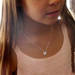 Turandoss Initial Butterfly Necklaces for Girls - Dainty 14K Gold Filled Handmade Personalized Letter Butterfly Choker Necklaces for Women Girls Jewelry Gifts