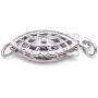 Black 7.5-8.5mm AA Quality Freshwater 925 Sterling Silver Cultured Pearl Bracelet For Women