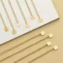 Letter Initial Necklaces for Women Girls, 14K Gold Filled Disc Letters Pendant Initial Necklace Adjustable Personality Delicate Tiny Necklace for Girls Teens Baby Best Necklace Gifts for Women