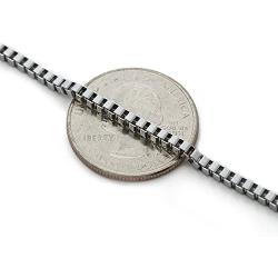 316L Stainless Steel 2.5 MM Box Chain 16'' - 36''