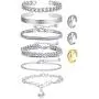 Gold Cuban Chain Bracelet Set & Open Dome Rings Set 14K Gold Plated Cuff Bangles Bracelets for Women Girls (9PCS) Gold Cuban Chain Bracelet Set & Open Dome Rings Set 14K Gold Plated Cuff Bangles Bracelets for Women Girls (9PCS)
