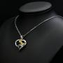 Dog Paw Print Pendant Necklace Pet Lovers 925 Sterling Silver Cute Puppy Love Heart Claw Charm Necklace for friend women girl