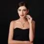 U7 Fashion Big Flower Charm Necklace Rhinestone Crystal 18K Gold Plated Chain & Big Sun Flower Pendant for Women Men