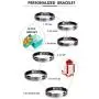 Personalized Engraved Stainless Steel Rubber Bracelet for Men Women Kids DIY Custom Name Date ID Bracelet Personalized Engraved Stainless Steel Rubber Bracelet for Men Women Kids DIY Custom Name Date ID Bracelet