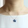 LAONATO Balloon Dog Necklace Epoxy Plated Chain, 17 inches