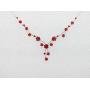 Faship Gorgeous Rhinestone Crystal Floral Necklace Earrings Set