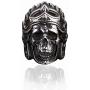 Indian Headdress Skull Head Ring for Men, Indian Chief Skull Ring, Native American Indian Head Rings, Crown Skull Ring Halloween Biker, Vintage Punk Skull Jewelry Gift for Men Boys