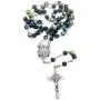 Nazareth Store Saint Benedict Rosary Necklace Deep Blue With Sheen Crystal Beads, Silver Miraculous Medal and Cross NR - Velvet Bag Nazareth Store Saint Benedict Rosary Necklace Deep Blue With Sheen Crystal Beads, Silver Miraculous Medal and Cross NR - Velvet Bag