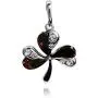 Ian and Valeri Co. Cherry Amber Sterling Silver Clover Pendant Ian and Valeri Co. Cherry Amber Sterling Silver Clover Pendant