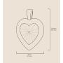 925 Sterling Silver Heart Pendant I Love You Necklace 24k Gold Inscribed in 120 Languages in Miniature Text on Sparkling Brilliant Cut Heart-Shaped Cubic Zirconia Gemstone, 18'' Rolo Chain
