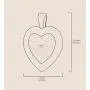 925 Sterling Silver Heart Pendant I Love You Necklace 24k Gold Inscribed in 120 Languages in Miniature Text on Sparkling Brilliant Cut Heart-Shaped Cubic Zirconia Gemstone, 18'' Rolo Chain
