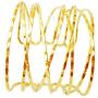 OCTCHOCO Simple Gold Swirl Arm Cuff Fashion Armlet Armband Bangle Bracelet 2.8'' Adjustable