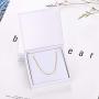 SISGEM 14k Yellow OR White Gold Solid Gold Box Link Chain for Necklace 0.8mm Box Chain with Lobster Claw Clasp Gift for Women