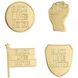 Black Lives Matter Pins-Black Raised Fist Lapel Pin BLM Pin for Clothes Backpacks Shirts