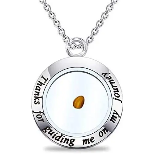 CYTING Mustard Seed Necklace Thanks for Guiding Me On My Journey Confirmation Sponsor Necklace Appreciation Gift for Sponsor Godmother Godfather