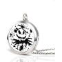 AZNECK Aromatherapy Essential Oil Diffuser Necklace Nightmare Before Christmas Pendant Halloween Stainless Steel Perfume Locket Jewelry Adjustable Chain Necklaces