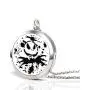 AZNECK Aromatherapy Essential Oil Diffuser Necklace Nightmare Before Christmas Pendant Halloween Stainless Steel Perfume Locket Jewelry Adjustable Chain Necklaces