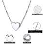 Bix Tiny Heart Choker Silver Necklace Fashion Jewelry Sterling Silver Plated Necklace Pendant Necklace Jewelry for Women and Girls (Silver)