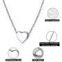 Bix Tiny Heart Choker Silver Necklace Fashion Jewelry Sterling Silver Plated Necklace Pendant Necklace Jewelry for Women and Girls (Silver) Bix Tiny Heart Choker Silver Necklace Fashion Jewelry Sterling Silver Plated Necklace Pendant Necklace Jewelry for Women and Girls (Silver)