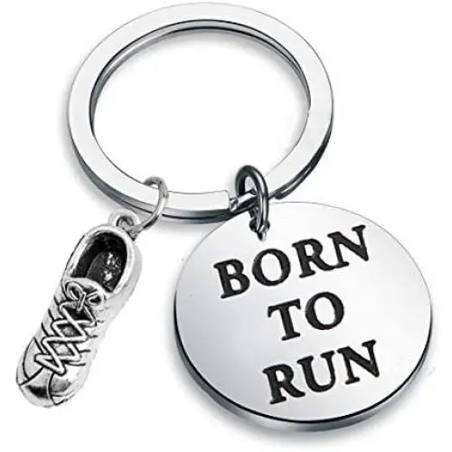 SEIRAA Runners Gift Marathon Jewelry Born to Run Keychain Running Keychain with Running Shoes Charm SEIRAA Runners Gift Marathon Jewelry Born to Run Keychain Running Keychain with Running Shoes Charm
