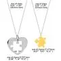 Ckysee Couples Necklace,Heart Puzzle Matching Necklace, Jewelry Pendant Gift for Men Women/Friendship/Mother Daugther