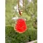 Iced Laughing Buddha Red Jade Pendant Necklace Rope Chain Genuine Certified Grade A Jadeite Jade Hand Crafted, Jade Necklace, 14k Gold Filled Laughing Jade Buddha Necklace, Jade Medallion, Fast Prime Shipping