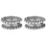 Efulgenz Boho Vintage Antique Gypsy Tribal Indian Oxidized Silver Plated Crystal Bracelets Bangle Set Jewelry