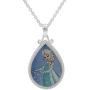 Disney Frozen Silver Plated Teardrop Pendant, 18'' Chain