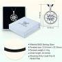 Eusense Evil Eye Necklace Sterling Silver Hamsa Necklaces Hand of Fatima Pendant for Women