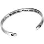 CAROMAY Wife Bangles Husband Cuff Bracelet Valentines Day Present I Love You to The Moon and Back Lovers Unisex Jewelry
