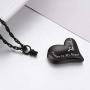 XIUDA Urn Necklace for Ashes Forever in My Heart Pendant Cremation Necklace Stainless Steel Ashes Jewelry for Dad Mom
