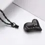 XIUDA Urn Necklace for Ashes Forever in My Heart Pendant Cremation Necklace Stainless Steel Ashes Jewelry for Dad Mom