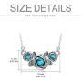 925 Stealing Sliver Oxidized Rose Turquoise necklace New Type Gift For Women Girl,18+2 Inch O Chain