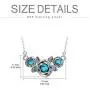 925 Stealing Sliver Oxidized Rose Turquoise necklace New Type Gift For Women Girl,18+2 Inch O Chain