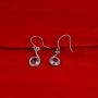 Orchid Jewelry Silver Overlay Solid Brass Dangle Earrings For Women Natural Round 2.20 Ct Purple Amethyst Gemstone Dangling Earring Hypoallergenic February Birthstone Valentines Birthday Gift For Her