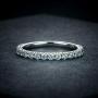 HAFEEZ CENTER 14K Solid Gold 2.5mm Half Eternity Moissanite Wedding Band Ring