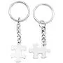 JOVIVI Free Engraving - Personalized Custom Stainless Steel Puzzle Couple Necklace/Keychain Jewelry Set - Valentines Day Best Friend Lover Gift