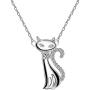 SOUHONEY Cat Necklace, Cute Elegant Cat Necklace for Women, S925 Sterling Silver Cat Pendant Necklace, Fashion Cat Jewelry Gifts for Cat Lover Birthday Mothers Day