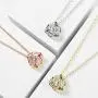 DHQH Bridesmaids Necklace GiftsCubic Zirconia Knot Pendant Bridesmaid Necklace for Women I Couldn’t Tie a Knot Without You Wedding Proposal Necklaces Jewelry(Rose Gold/Silver)