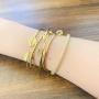 Women’s Chunky Gold Chain Bangles Stackable Bracelet Sets for Women Girls