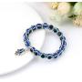 Caiyao Lucky Turkish Blue Eye Bead Leather Cord Pendant Necklace Bracelet Jewelry Set Handmade Evil Eye Hamsa Hand of Fatima Amulet Bracelet for Men Women Boy Girl Good Luck Protection Accessory