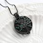 Tree of Life Cremation Urn Necklace for Ashes - Hollow Keepsake Pendant Necklace Ashes Holder with Crystal Memorial Cremation Jewelry