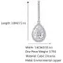 Scarlvambo Womens Fashion Cubic Zirconia Chandelier Teardrop Pierced Dangle Wedding Earrings Silver-Tone Scarlvambo Womens Fashion Cubic Zirconia Chandelier Teardrop Pierced Dangle Wedding Earrings Silver-Tone
