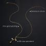 Rose Flower Necklace 18K Gold Plated Silver Rose Jewelry Gift for Women Girl
