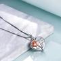 YFN Sterling Silver Rose Flower Urn Necklace for Ashes Cremation Jewelry for Ashes of Loved Ones Keepsake (Rose Urn Necklace)