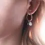 MOLAH 925 Silver Multi-use Hoop Sade Earrings 7-7.5mm Cultured Freshwater Drop White and Black Peacock Pearl 4-in-1 Yellow Gold Plated MOLAH 925 Silver Multi-use Hoop Sade Earrings 7-7.5mm Cultured Freshwater Drop White and Black Peacock Pearl 4-in-1 Yellow Gold Plated