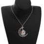 BEKECH Order of The Eastern Star Inspired Gift OES Charm Crescent Moon Pendant Necklace OES Sorority Jewelry Gift for Sorority Graduates Campus Girls Women