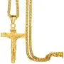 ChainsPro Can Customized, Crucifix Cross Pendant Necklace, with Chain-22+2'', Stainless Steel/Gold Plated (Send Gift Box) ChainsPro Can Customized, Crucifix Cross Pendant Necklace, with Chain-22+2'', Stainless Steel/Gold Plated (Send Gift Box)
