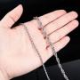 MOWOM Silver Gold Black Color Cuban Link Chain Necklace Water Resistant Mens Stainless Steel Necklace for Women Boys Kids Rope Necklace Chain with Gift Bag