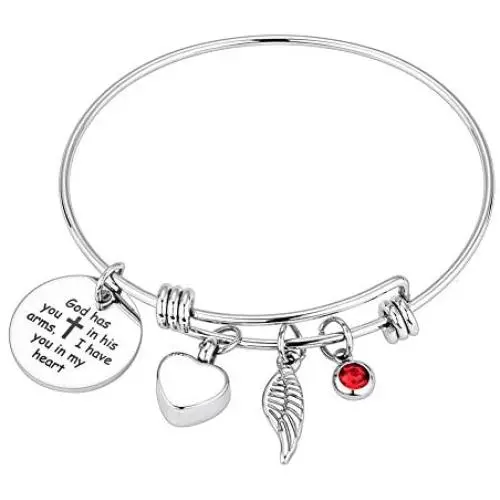 Dletay Cremation Bracelet for Ashes Stainless Steel Urn Bracelet with Heart Charm Ashes Holder Memorial Urn Bangle for Ashes Dletay Cremation Bracelet for Ashes Stainless Steel Urn Bracelet with Heart Charm Ashes Holder Memorial Urn Bangle for Ashes
